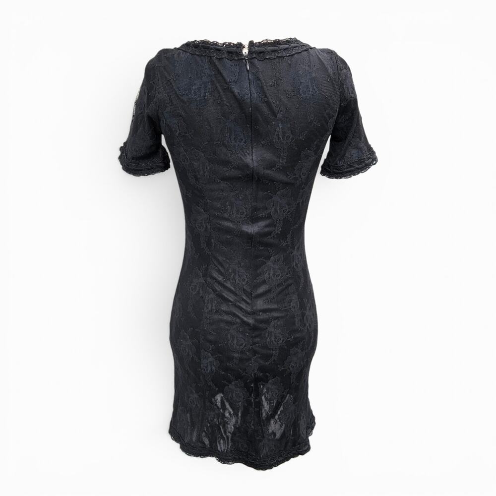 Y2k Betsey Johnson Milkmaid Lace Dress Midi - Size Small - Picture 3 of 7